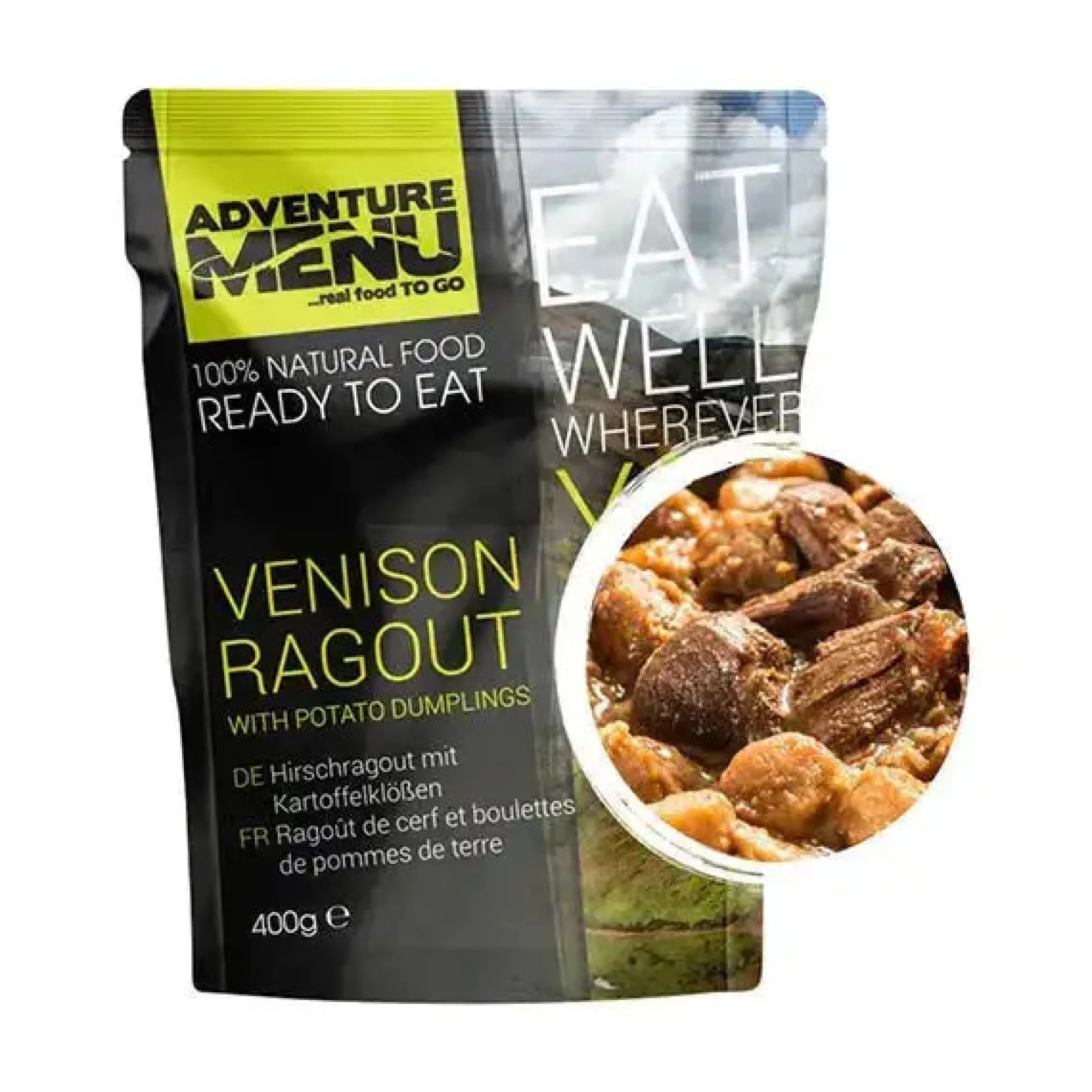 Adventure Menu - Hirschragout mit Kartoffelklößen