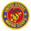 Bundeswehr Original - Abzeichen USMC rund blau-goldfarben-rot