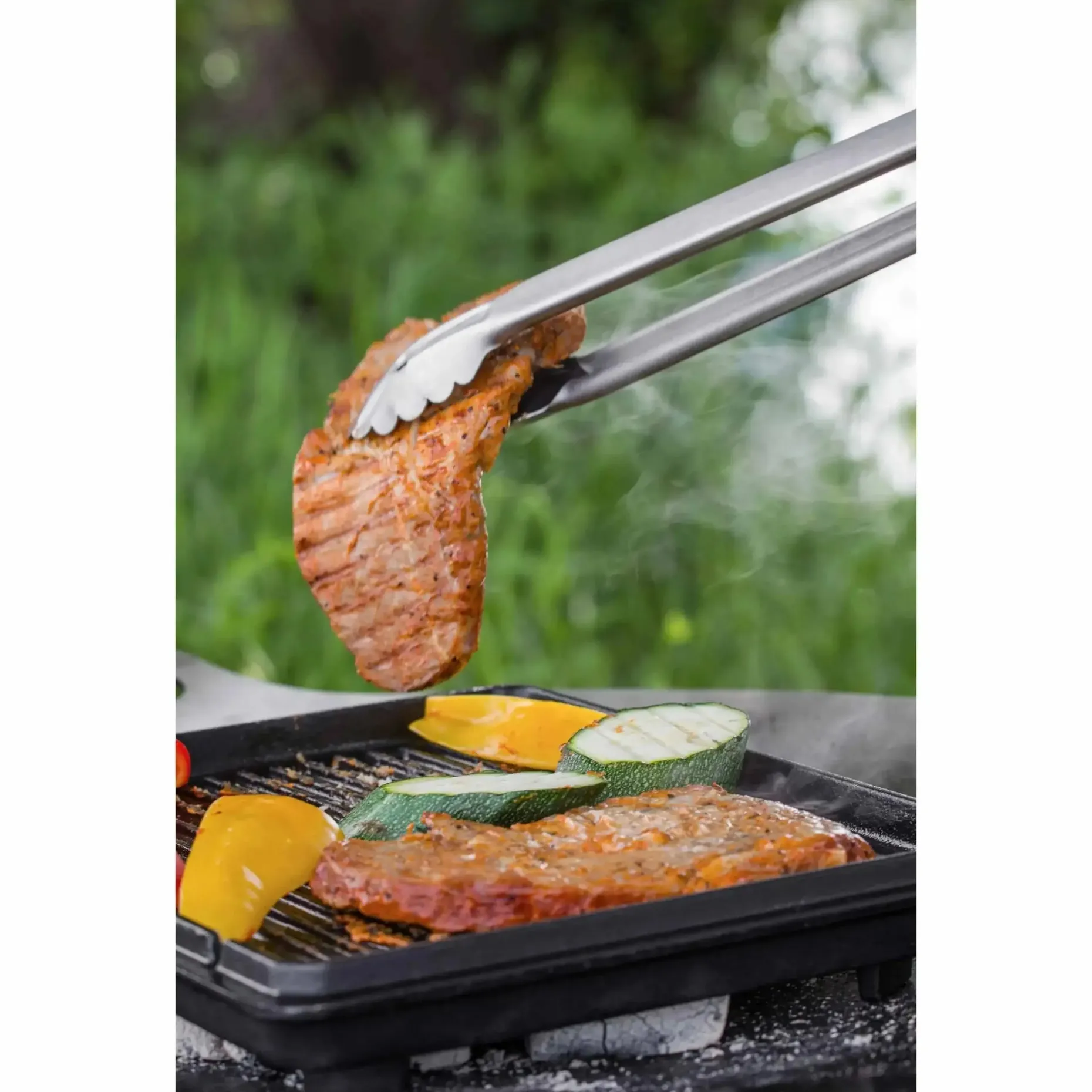 Petromax - Grill- und Kohlezange klein silberfarben