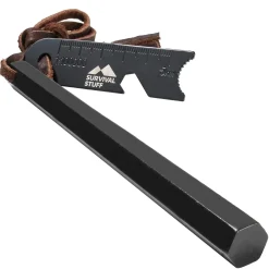 Survival Stuff - Feuerstahl HEXA groß schwarz